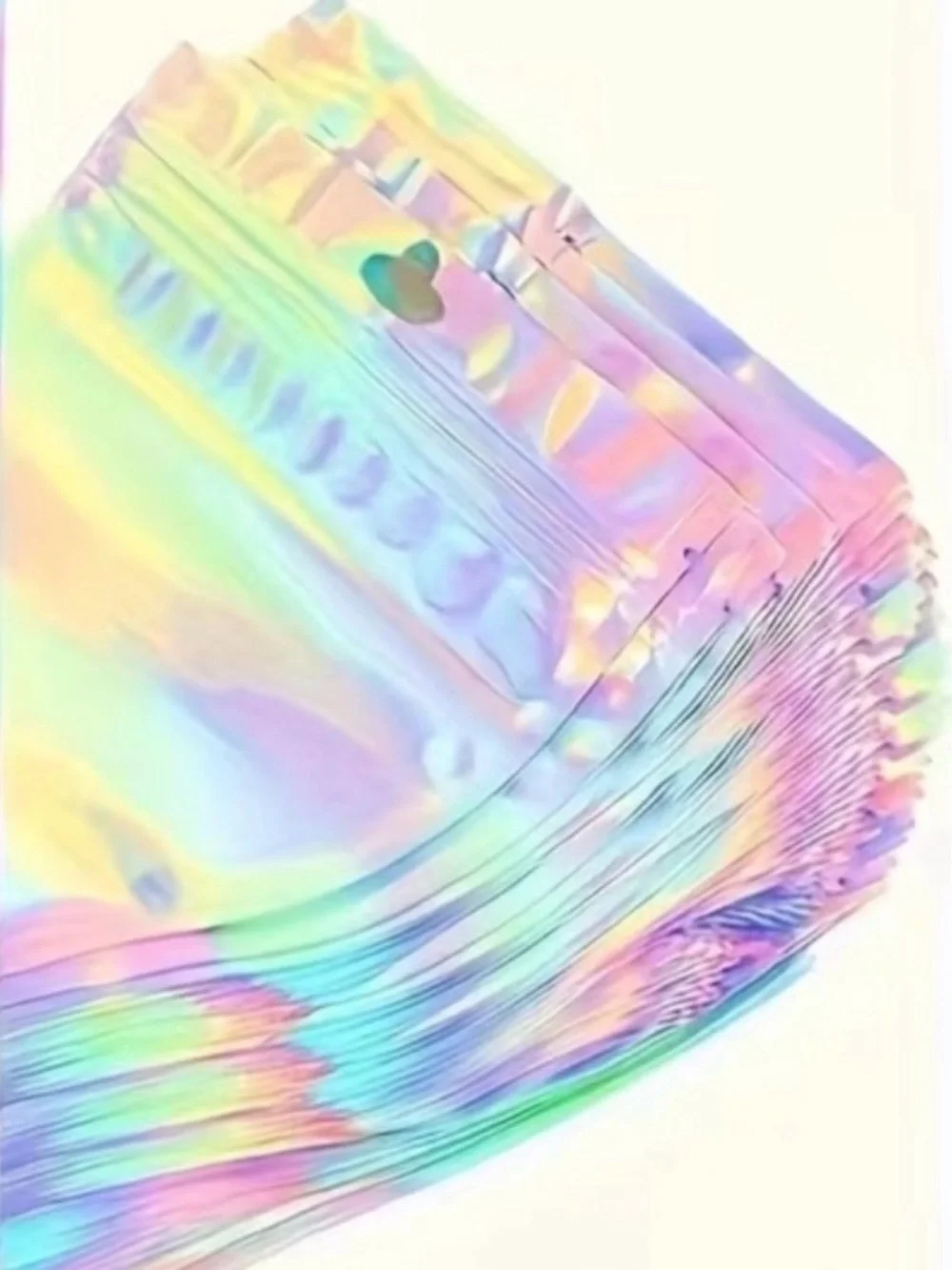 25 Pieces Mylar Holographic Resealable Bags - 4 x 6